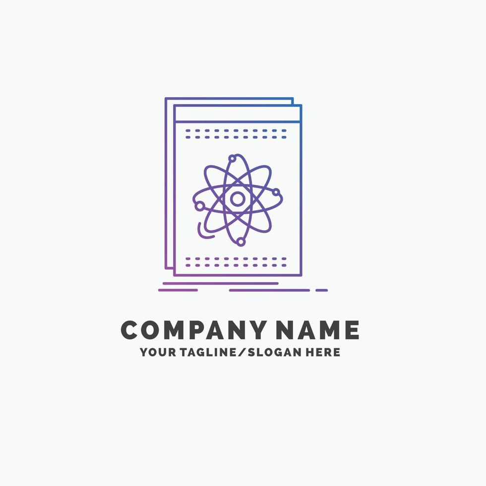 Api. application. developer. platform. science Purple Business Logo Template. Place for Tagline vector