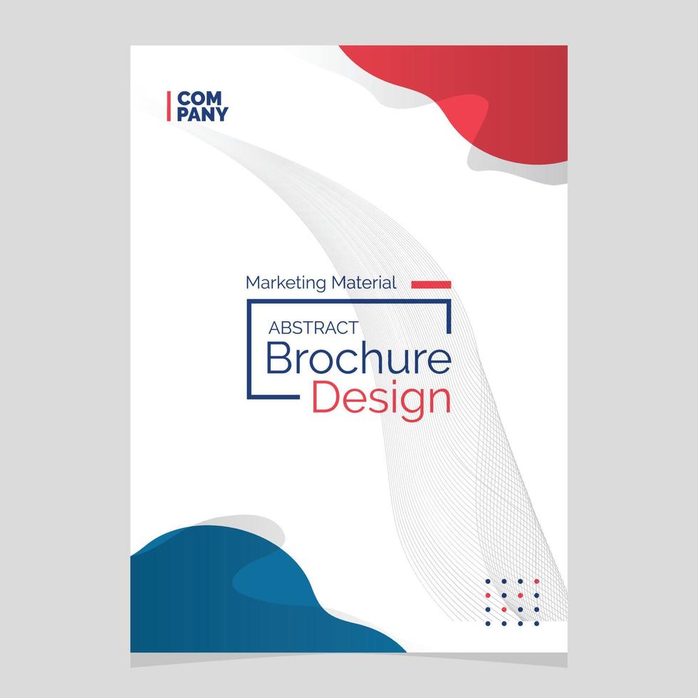 Abstract Brochure Design. Liquid Shape Blob Design Element. Marketing Material vector