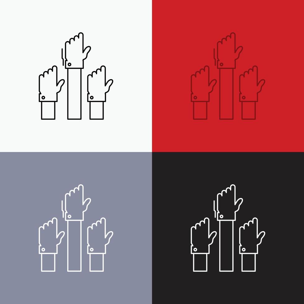 Aspiration. business. desire. employee. intent Icon Over Various Background. Line style design. designed for web and app. Eps 10 vector illustration