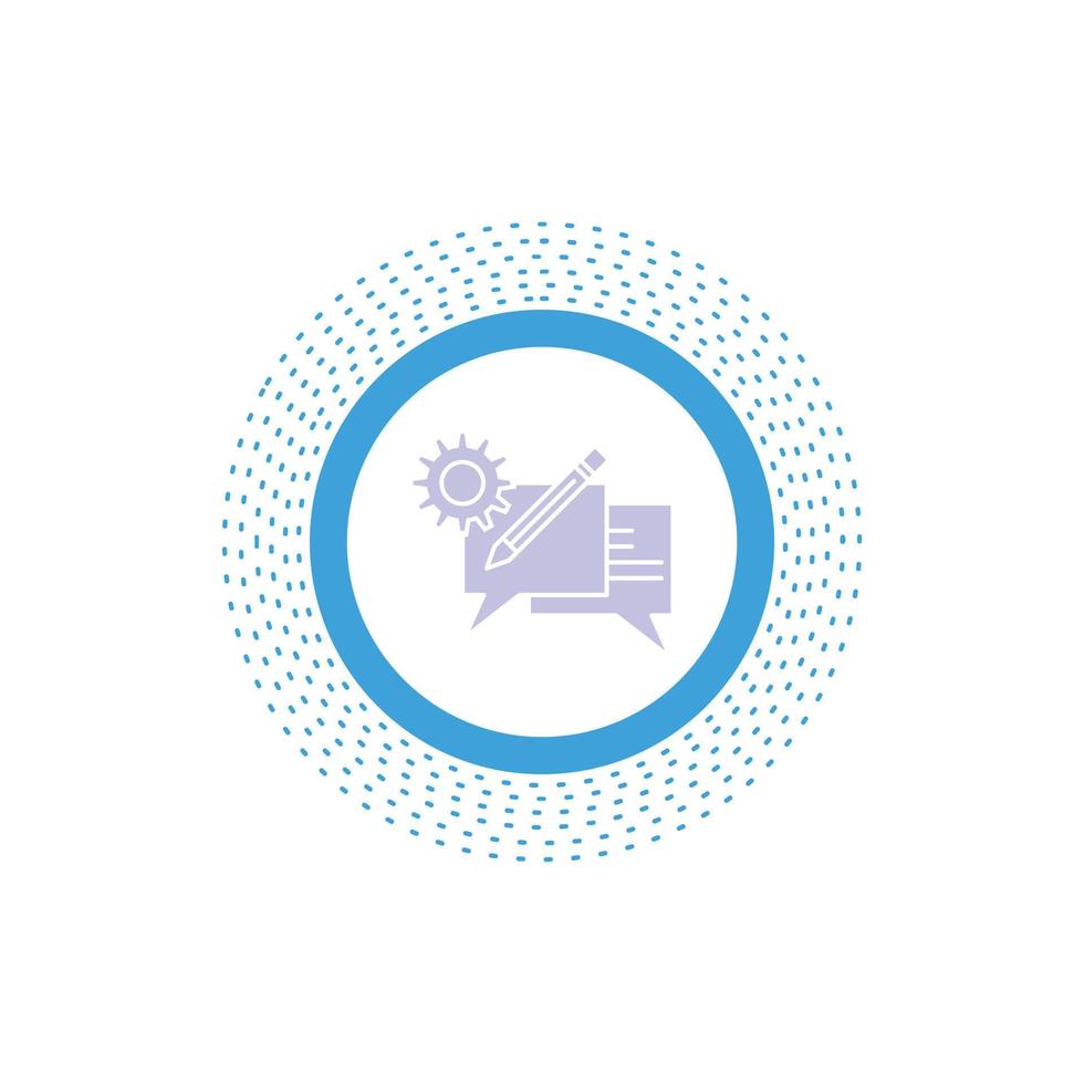 chat. communication. discussion. setting. message Glyph Icon. Vector isolated illustration