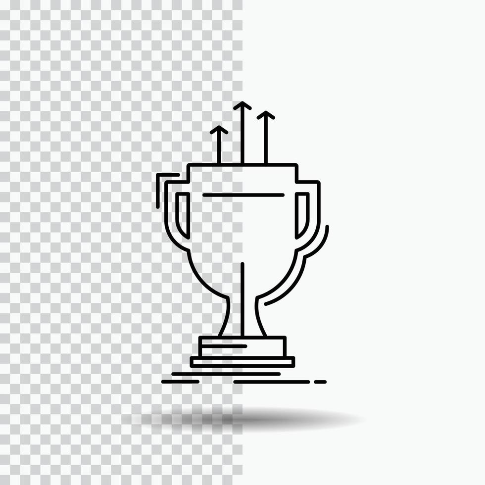 award. competitive. cup. edge. prize Line Icon on Transparent Background. Black Icon Vector Illustration