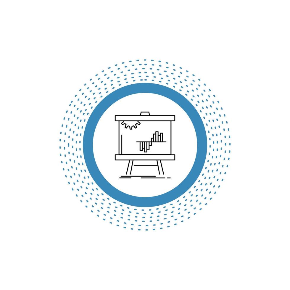 Business. chart. data. graph. stats Line Icon. Vector isolated illustration