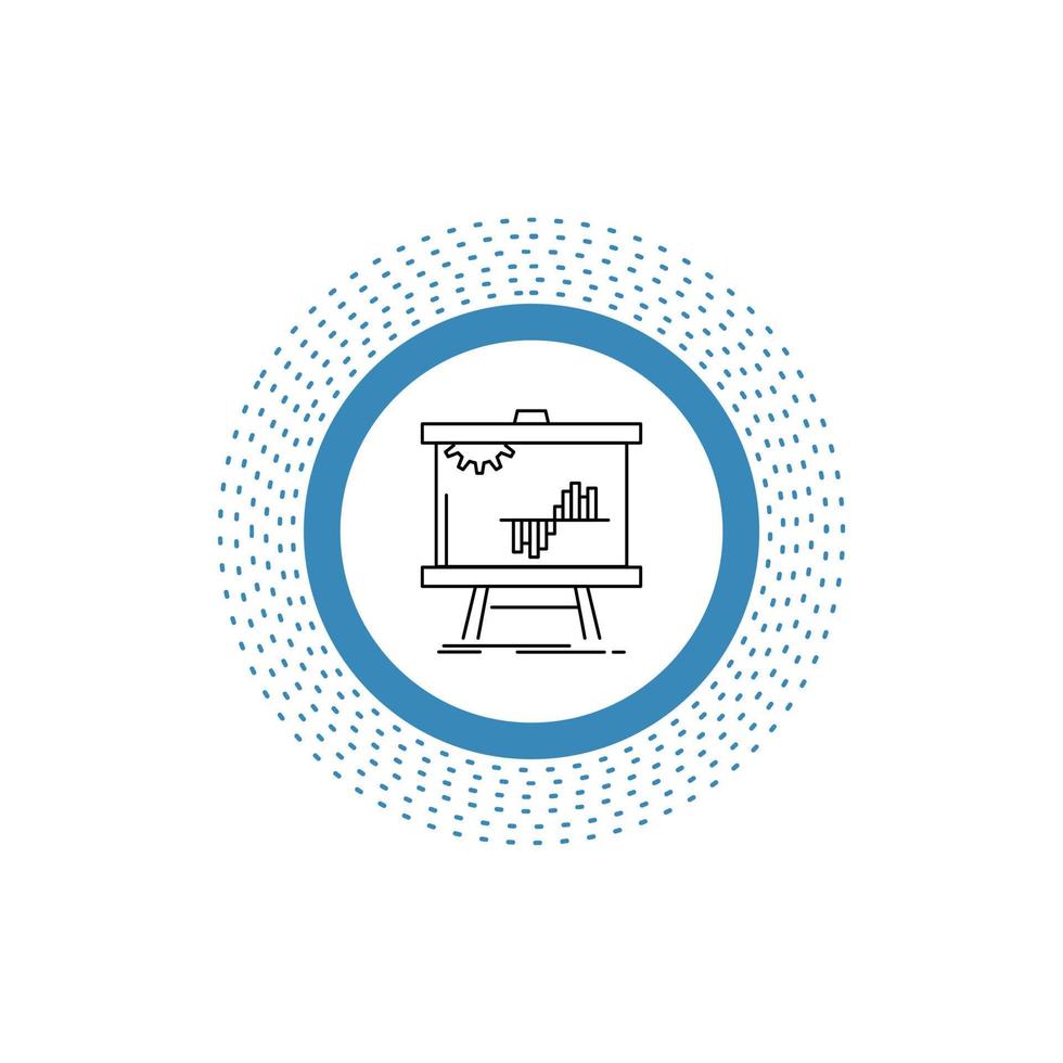 Business. chart. data. graph. stats Line Icon. Vector isolated illustration