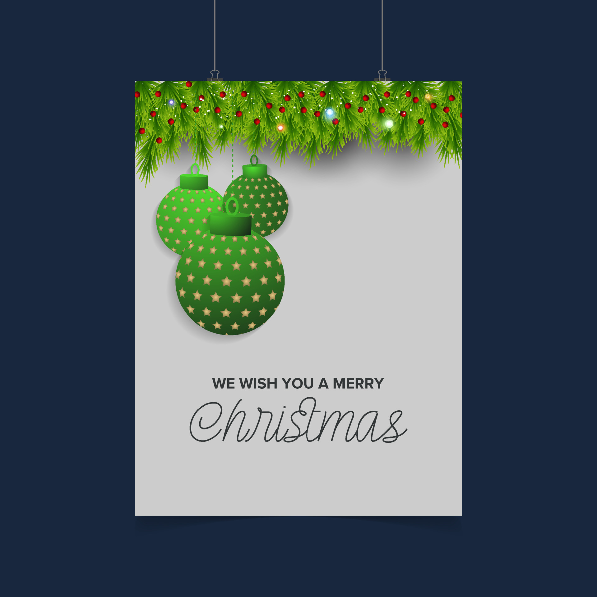 we wish you merry Christmas green background 12965598 Vector Art at