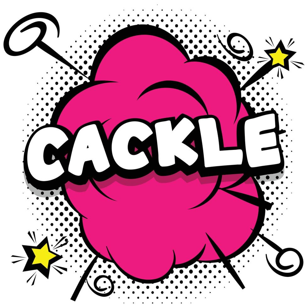 cackle Comic bright template with speech bubbles on colorful frames vector
