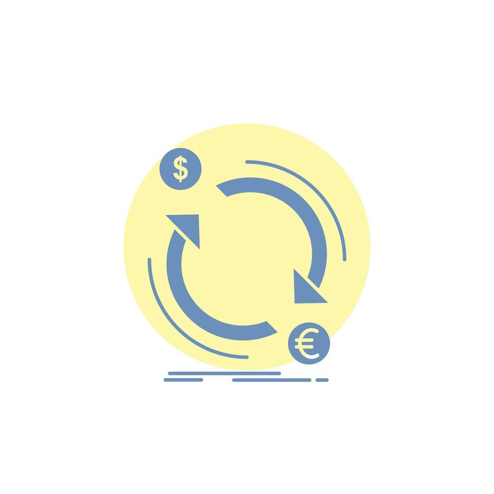 exchange. currency. finance. money. convert Glyph Icon. vector