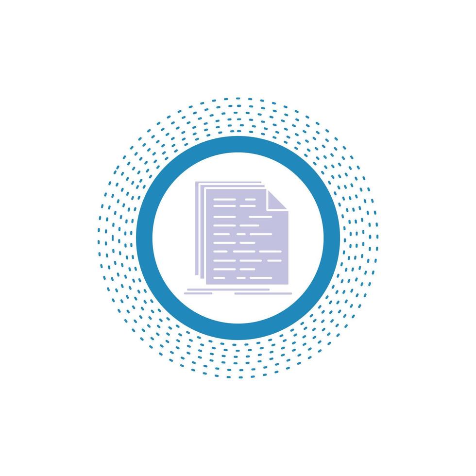 Code. coding. doc. programming. script Glyph Icon. Vector isolated illustration