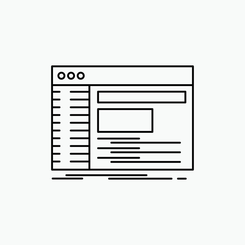 Admin. console. panel. root. software Line Icon. Vector isolated illustration