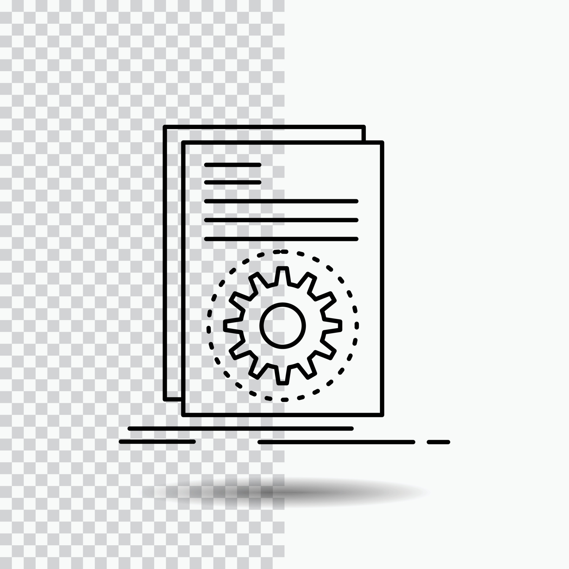 Code. executable. file. running. script Line Icon on Transparent ...