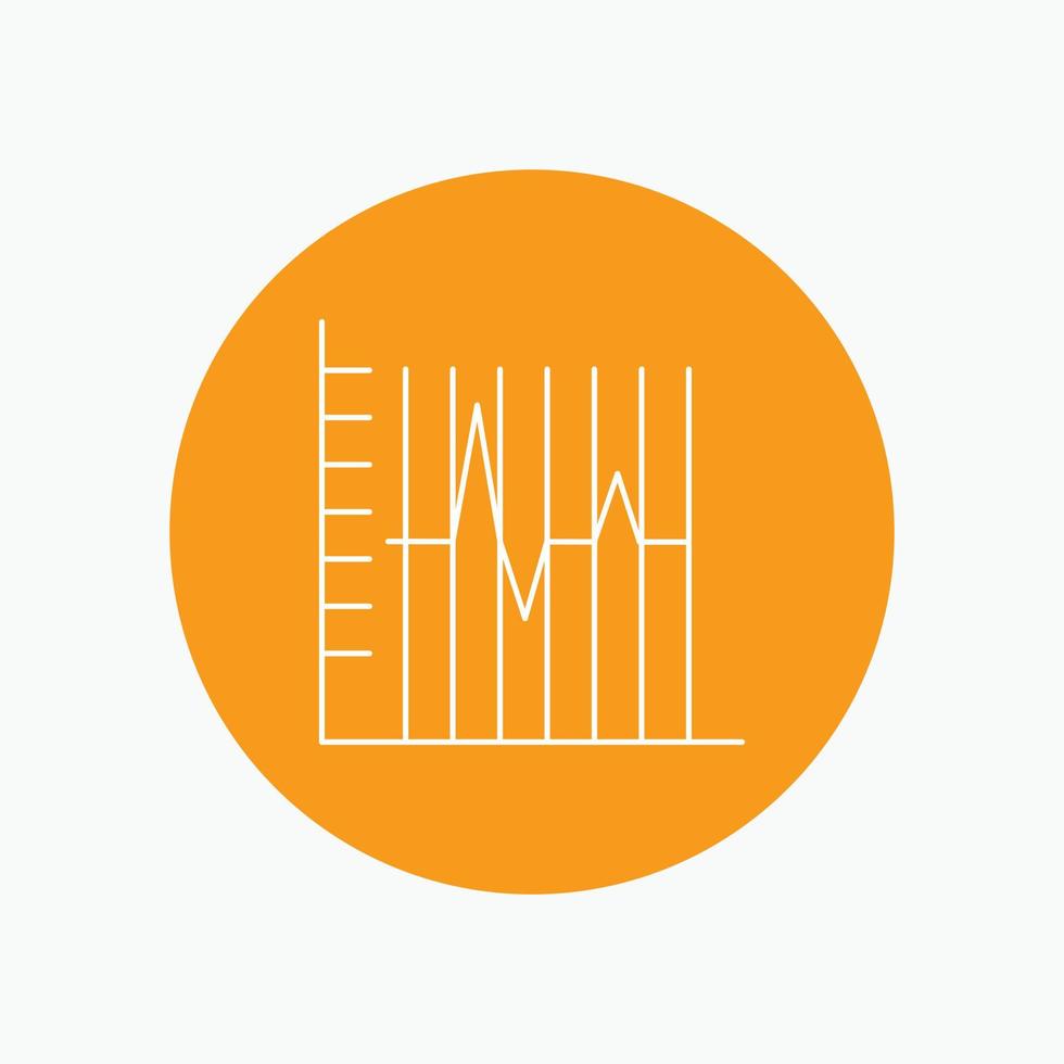 progress. report. statistics. patient. recovery White Line Icon in Circle background. vector icon illustration