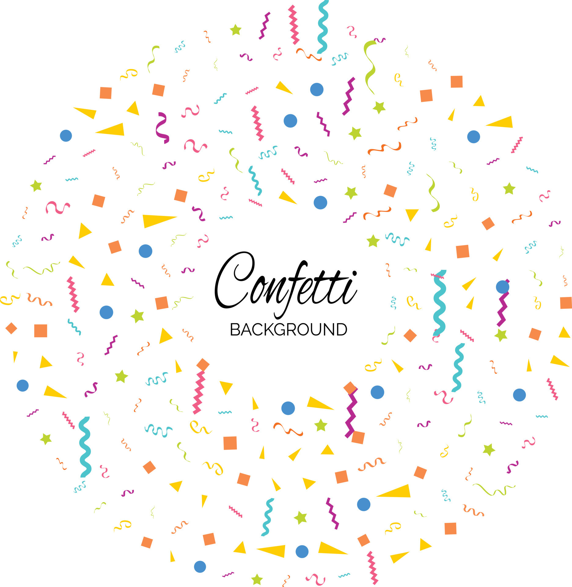 confetti concept design template holiday Happy Day. White Background  Celebration Vector illustration. 12965999 Vector Art at Vecteezy