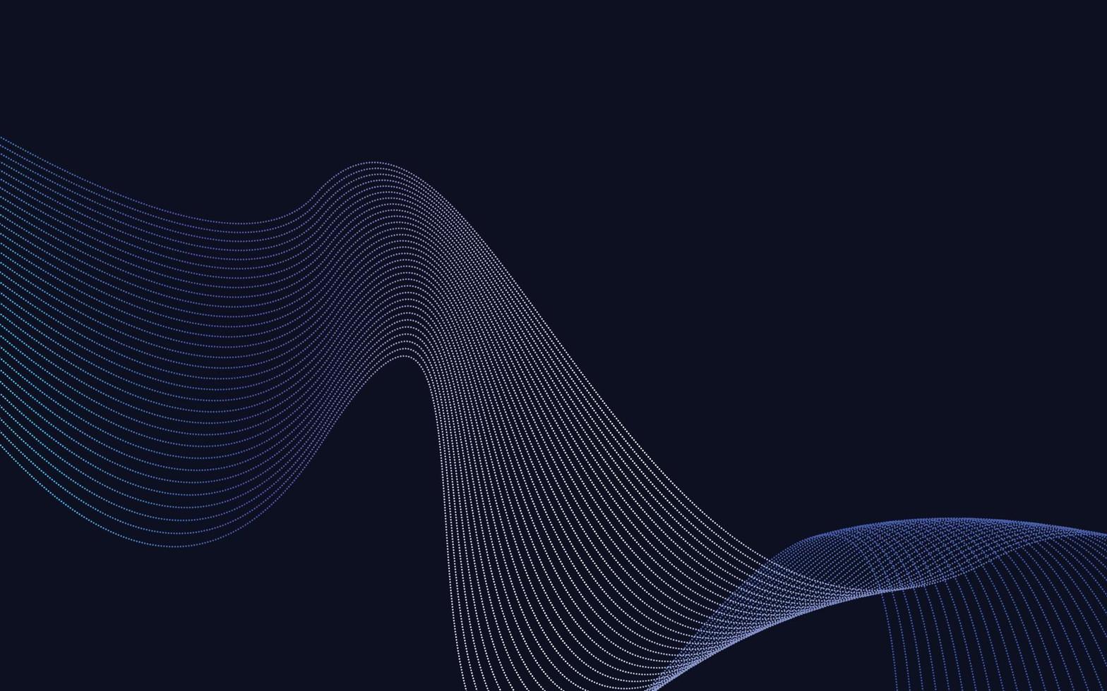 Stylish Blue Gradient wavy lines abstract background design vector