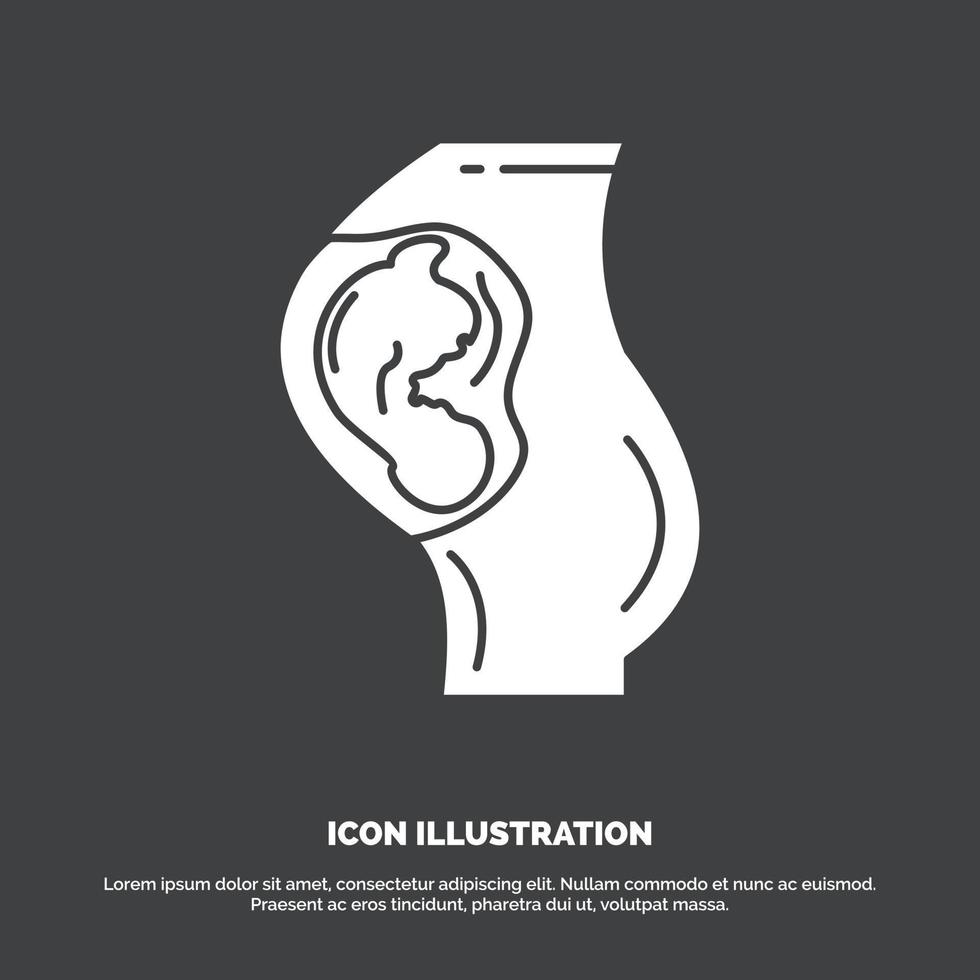 pregnancy. pregnant. baby. obstetrics. Mother Icon. glyph vector symbol for UI and UX. website or mobile application