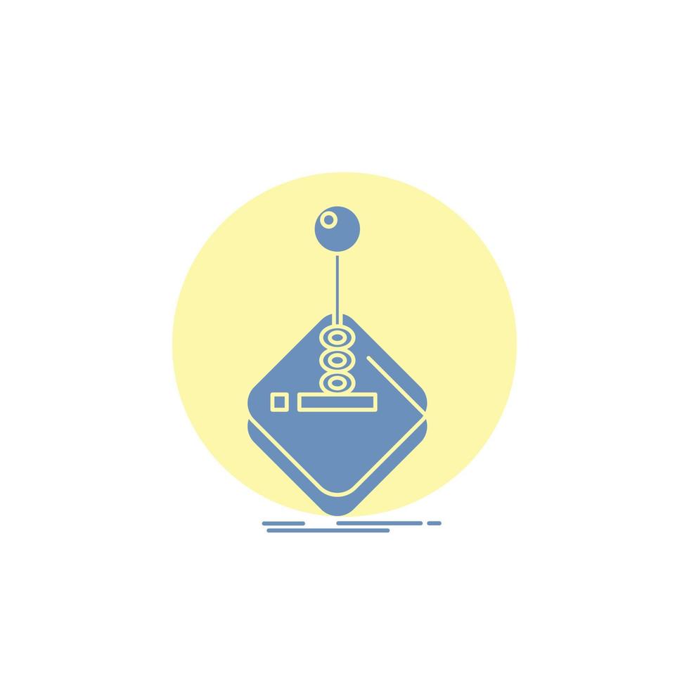 arcade. game. gaming. joystick. stick Glyph Icon. vector