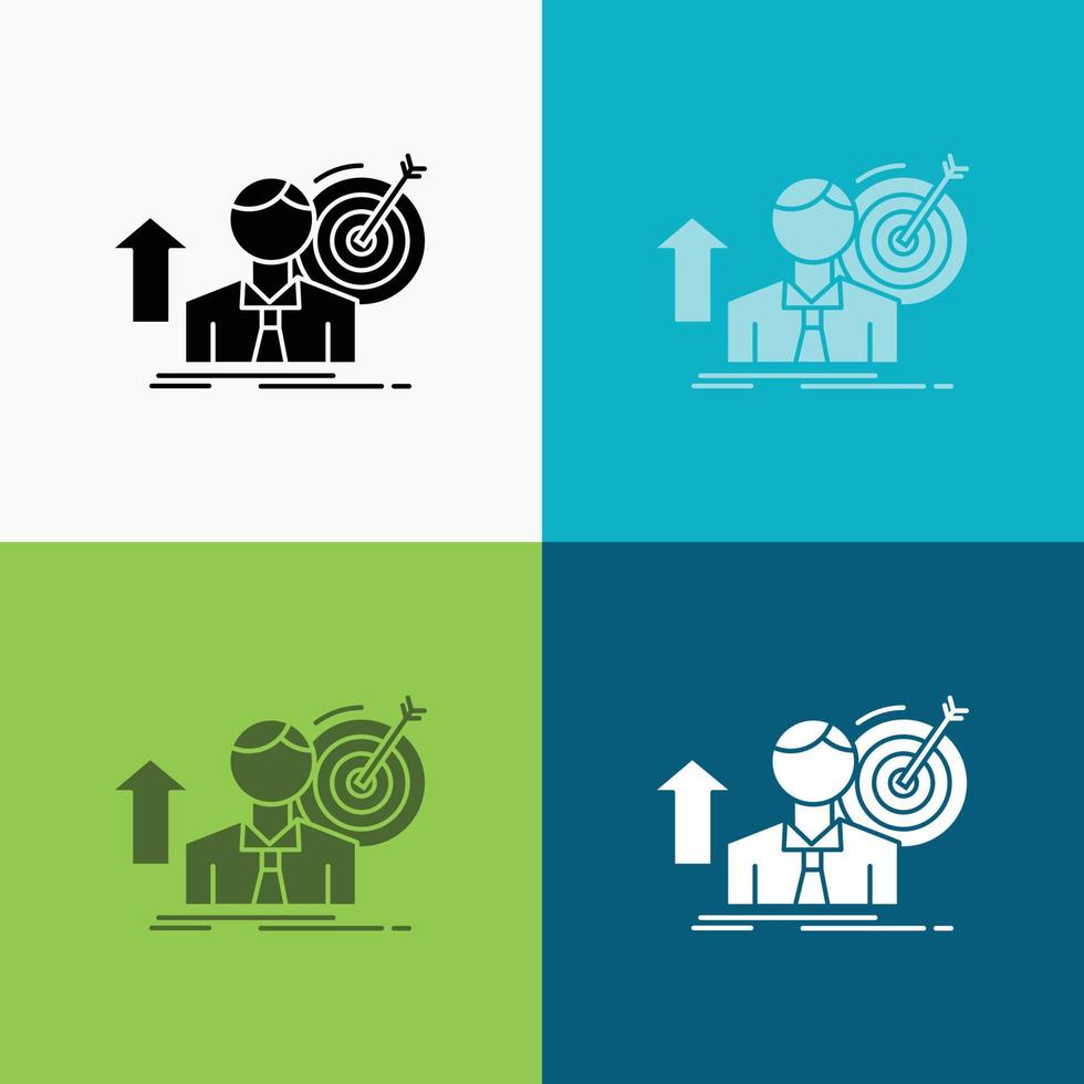 success. user. target. achieve. Growth Icon Over Various Background. glyph style design. designed for web and app. Eps 10 vector illustration