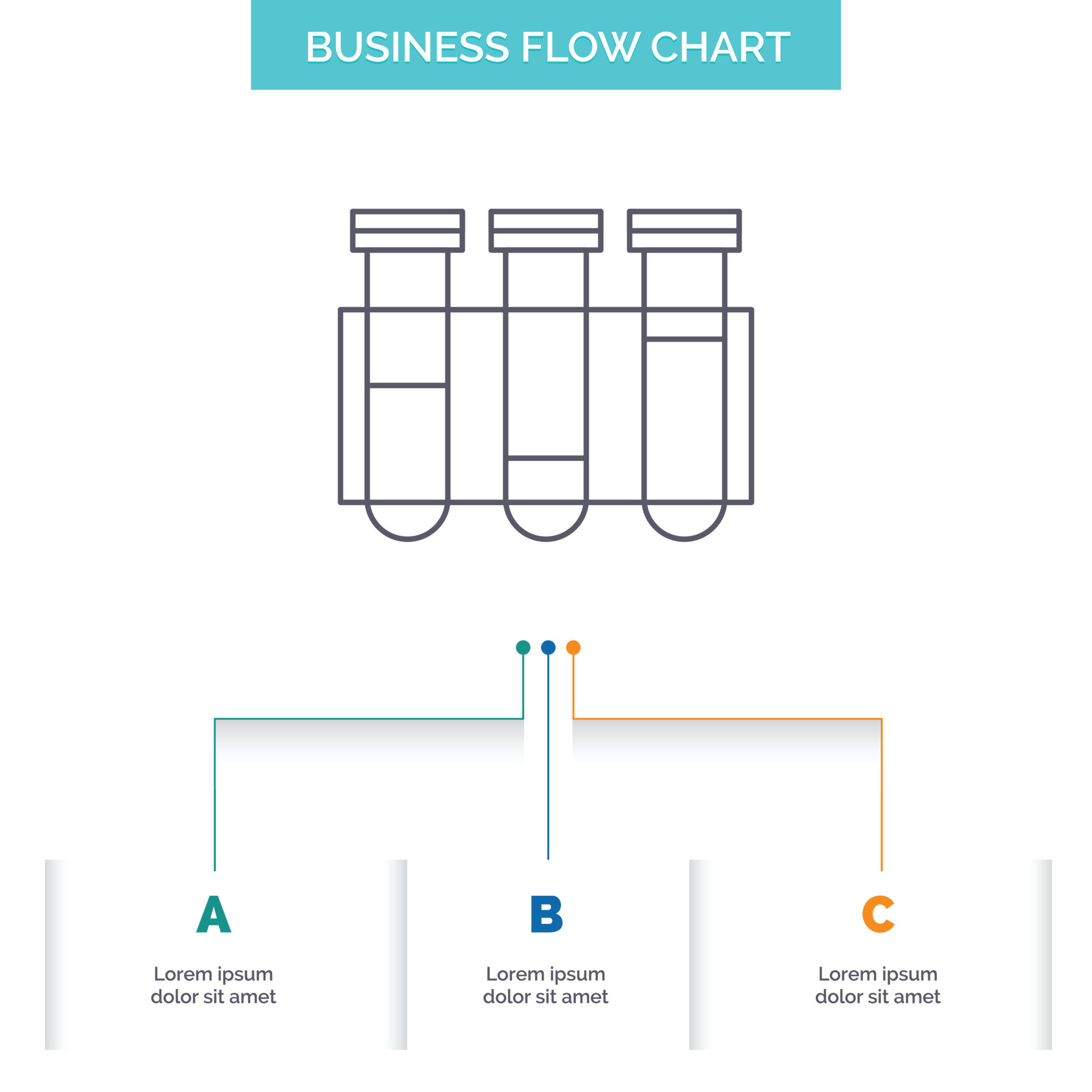 Test. Tube. Science. laboratory. blood Business Flow Chart Design with