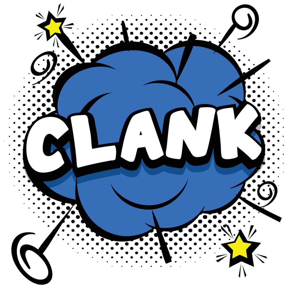 clank Comic bright template with speech bubbles on colorful frames vector