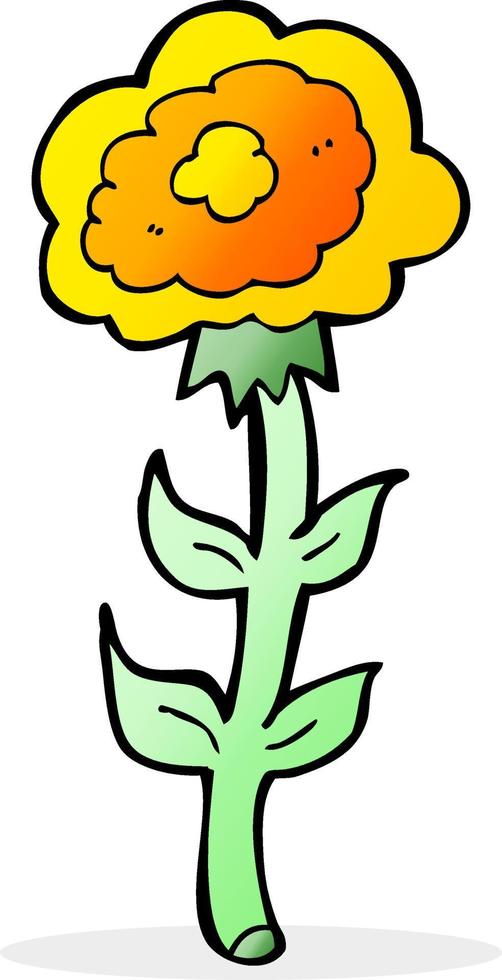 doodle cartoon rose vector