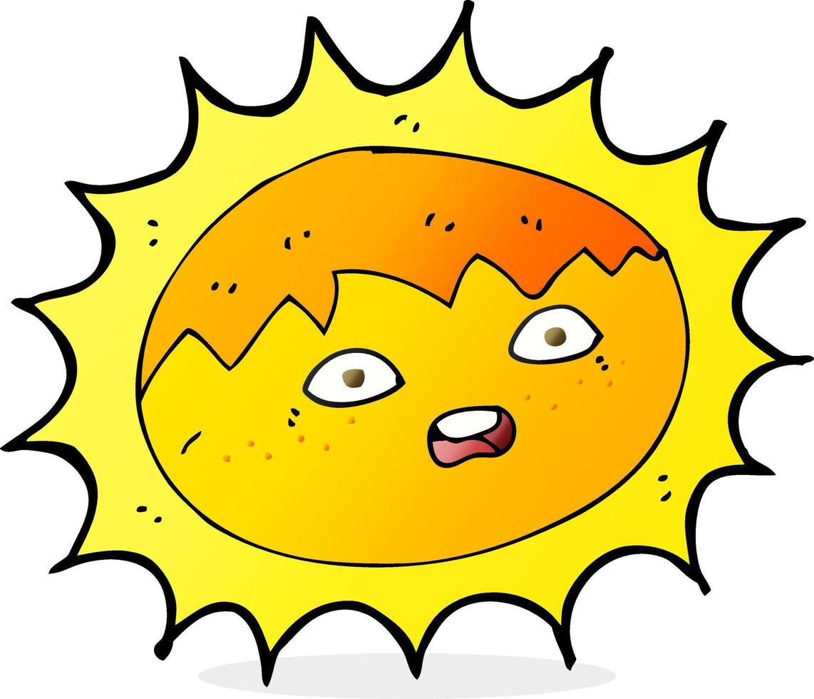 doodle character cartoon sun vector