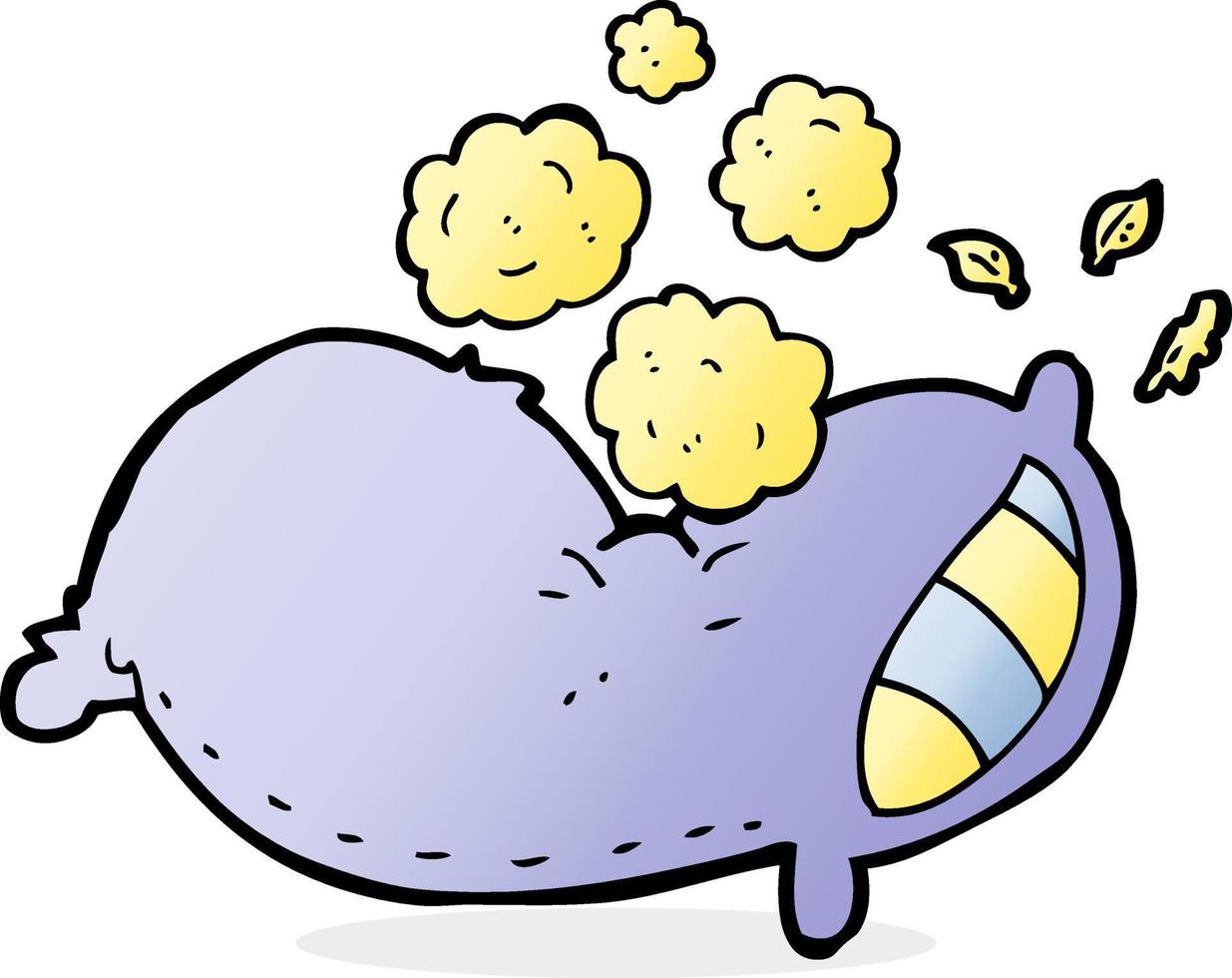 doodle cartoon pillow vector