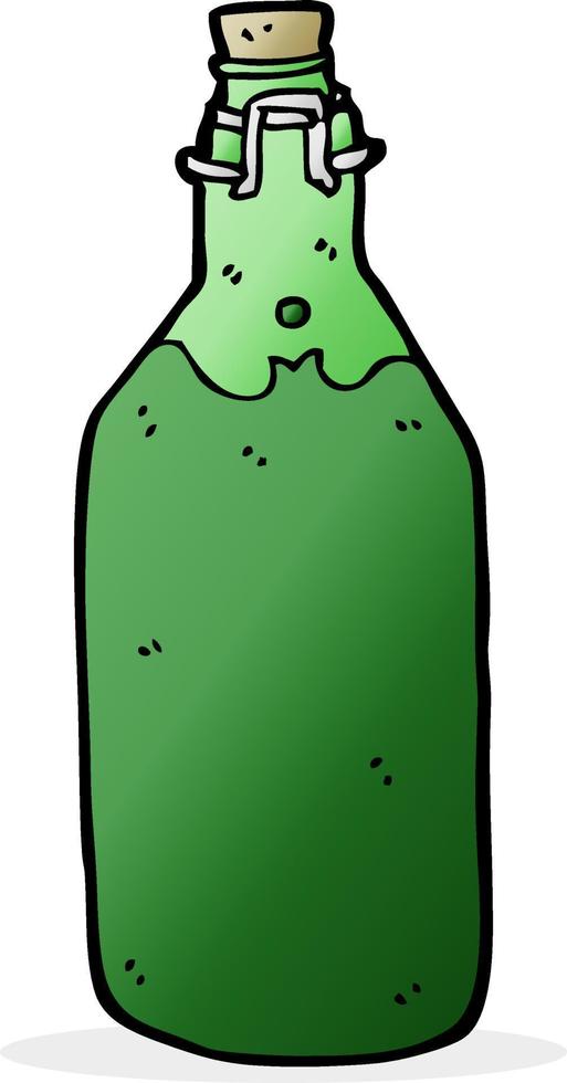 doodle cartoon bottle vector