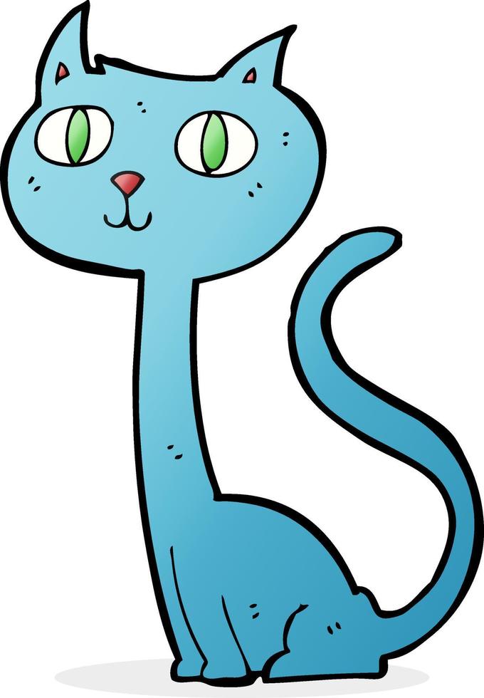 doodle character cartoon cat vector