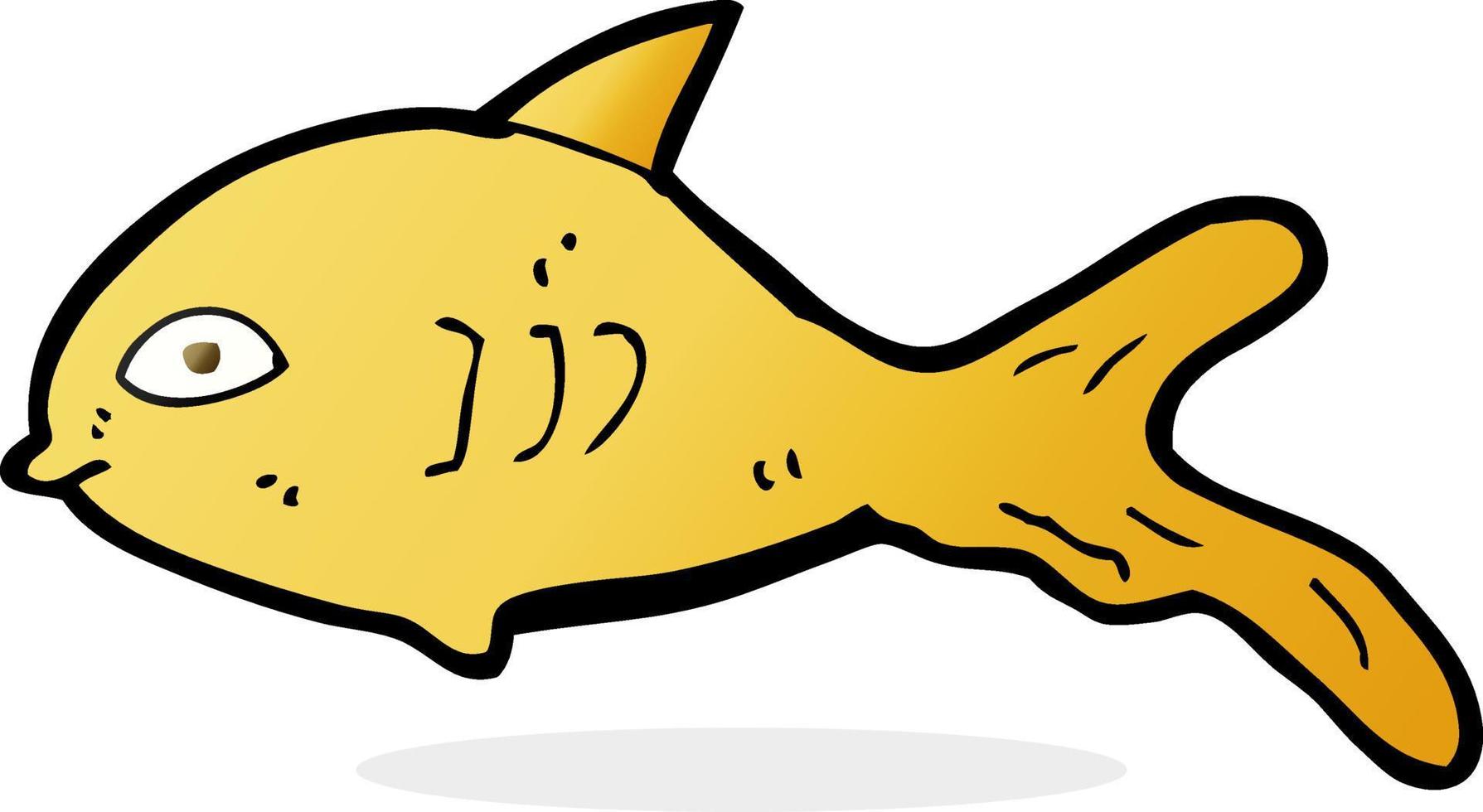 doodle character cartoon fish vector