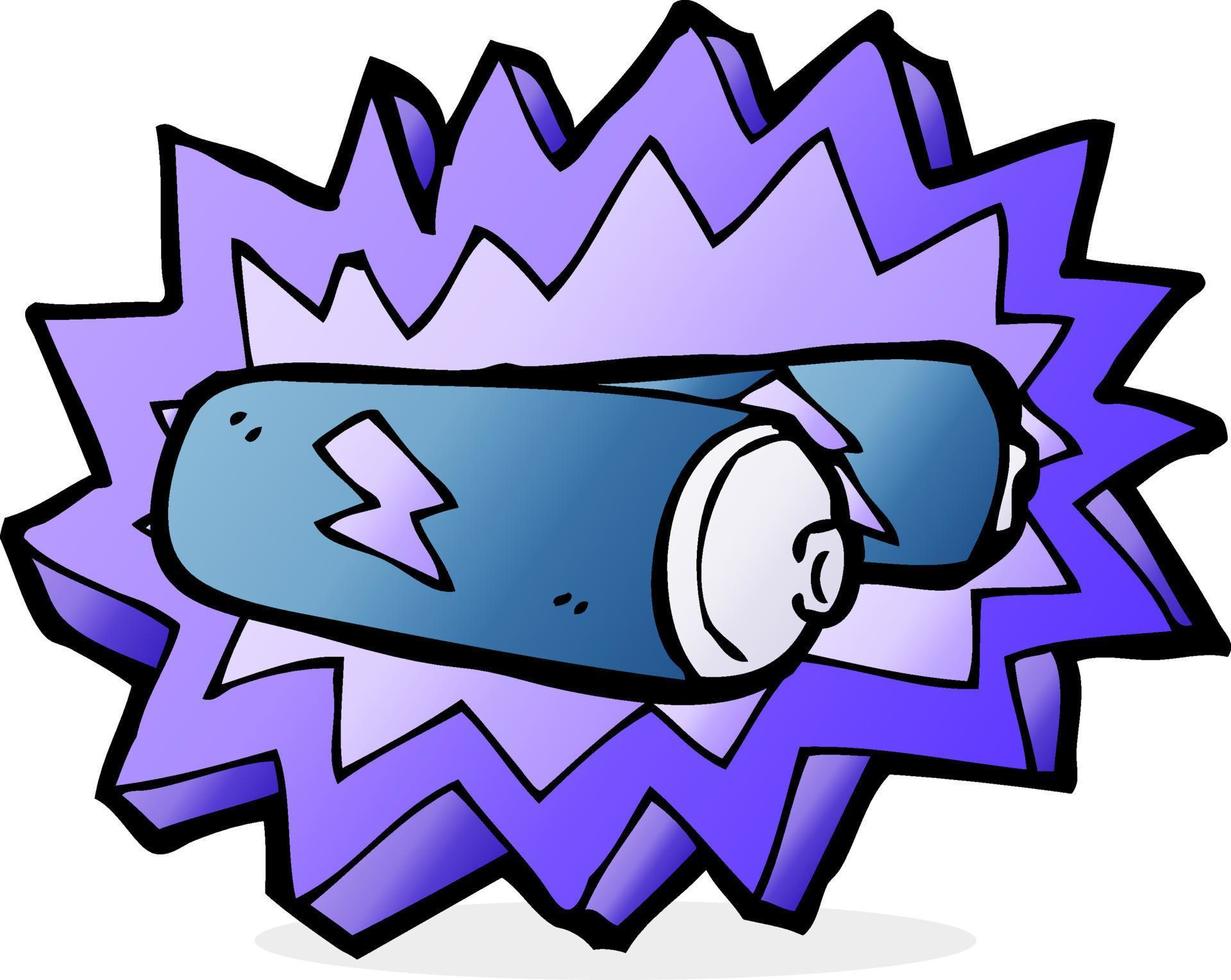 doodle cartoon batteries vector