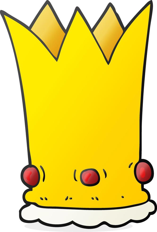 doodle cartoon crown vector