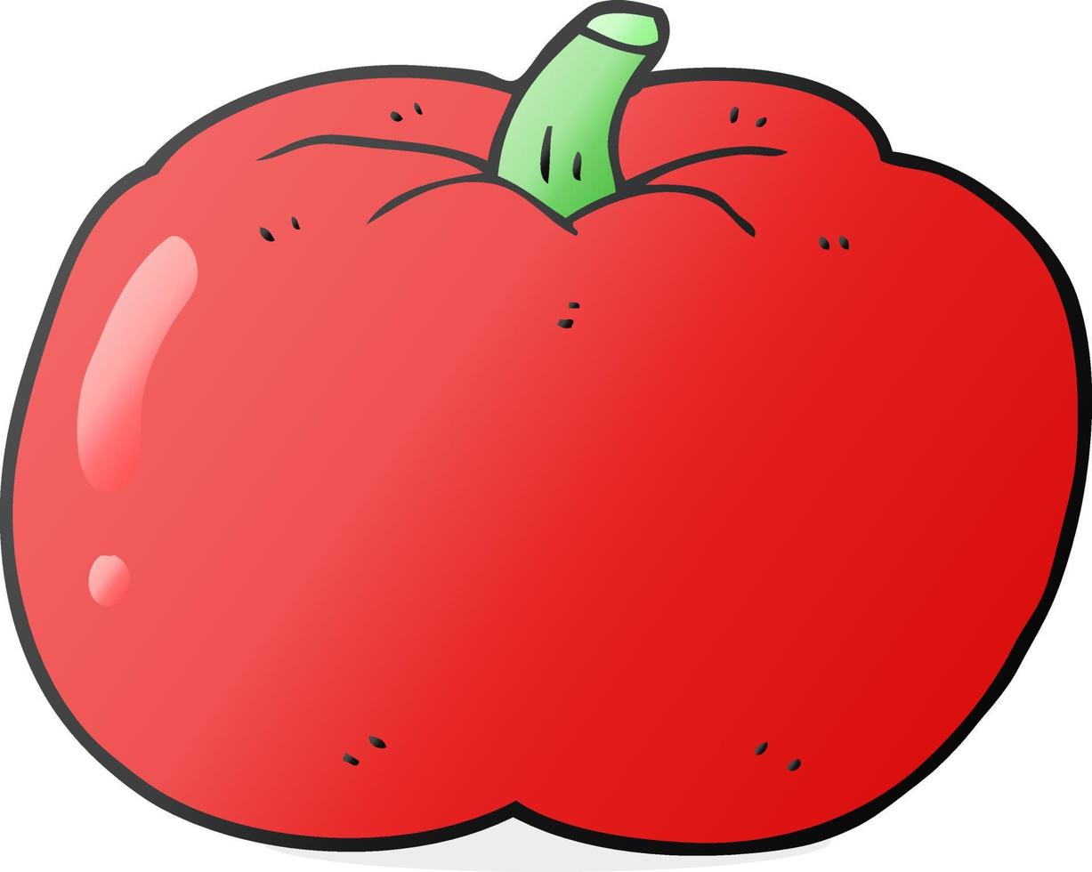 doodle cartoon tomato vector