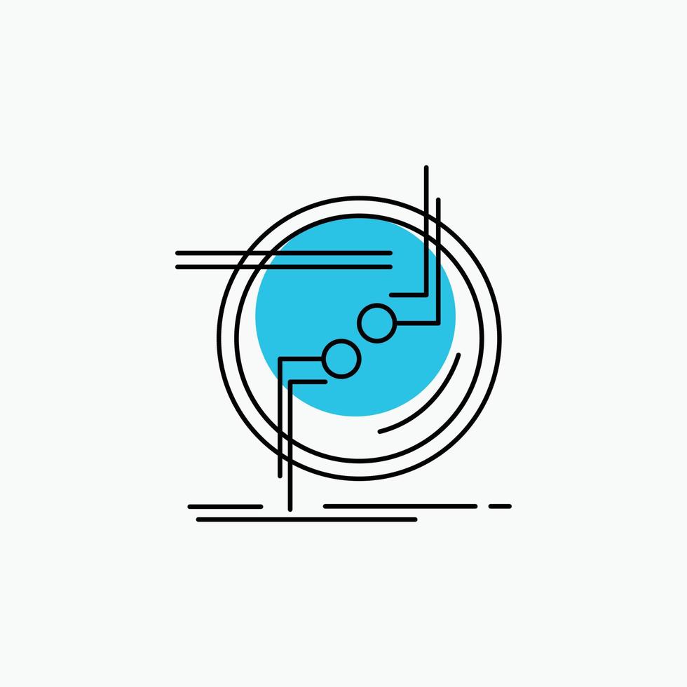 chain. connect. connection. link. wire Line Icon vector
