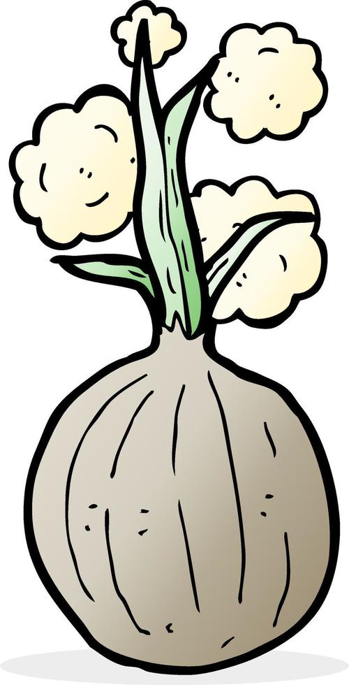 doodle cartoon onion vector