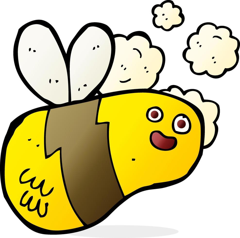 doodle character cartoon bee vector