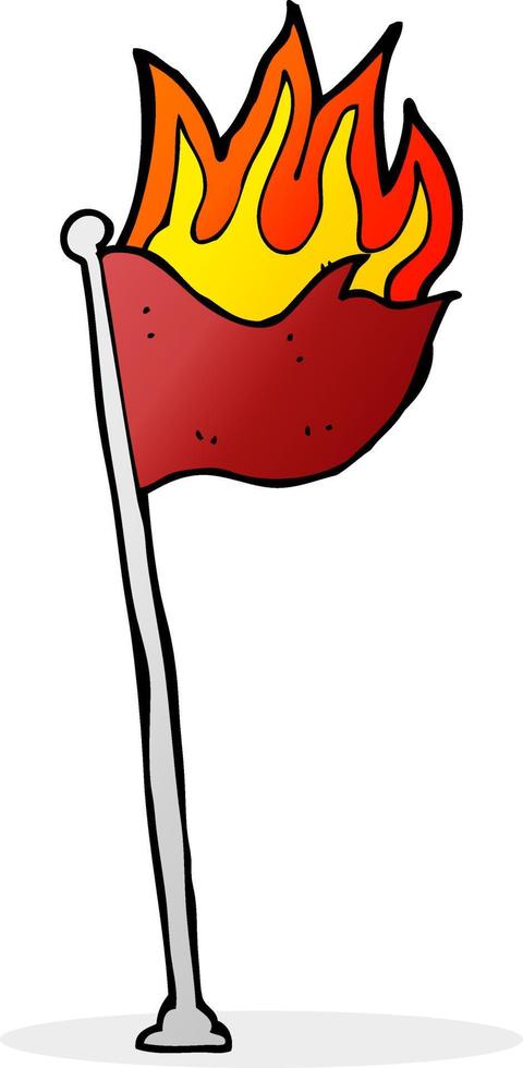 doodle cartoon flag vector