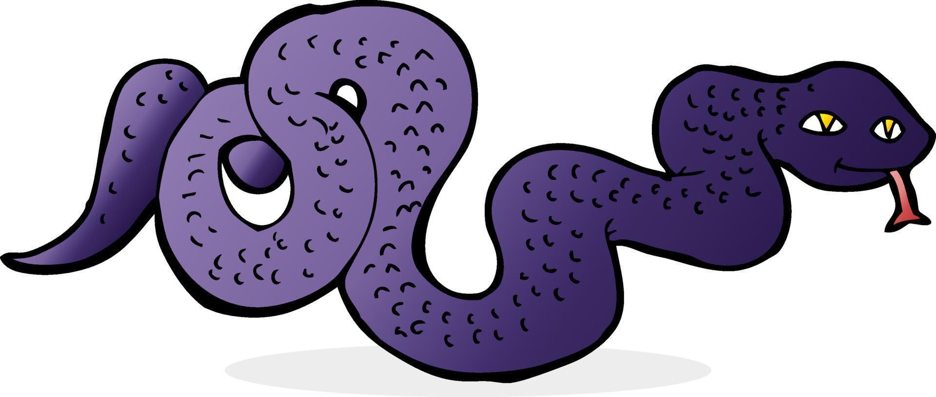 doodle character cartoon snake vector