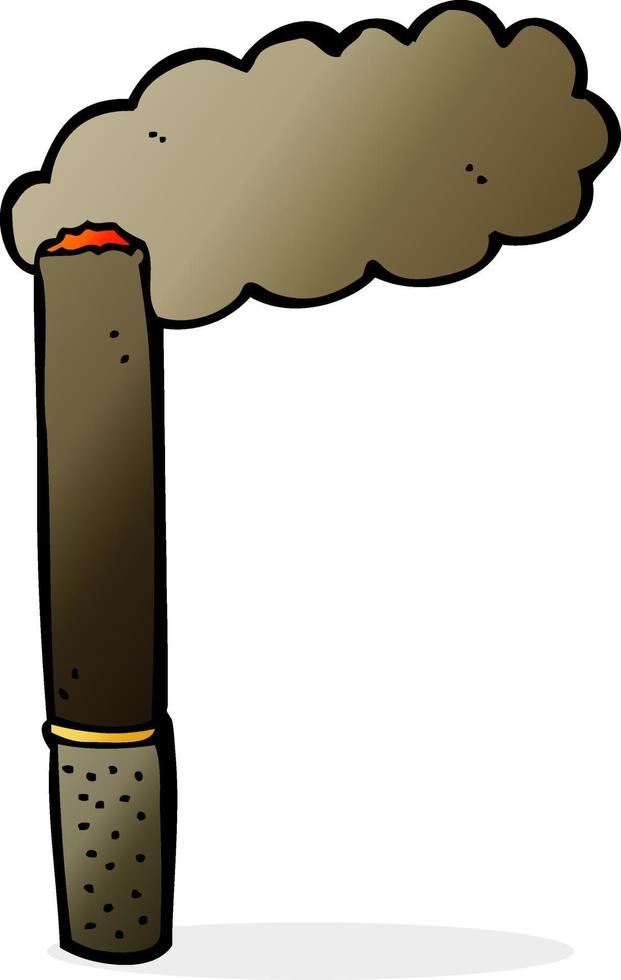 doodle cartoon cigar vector