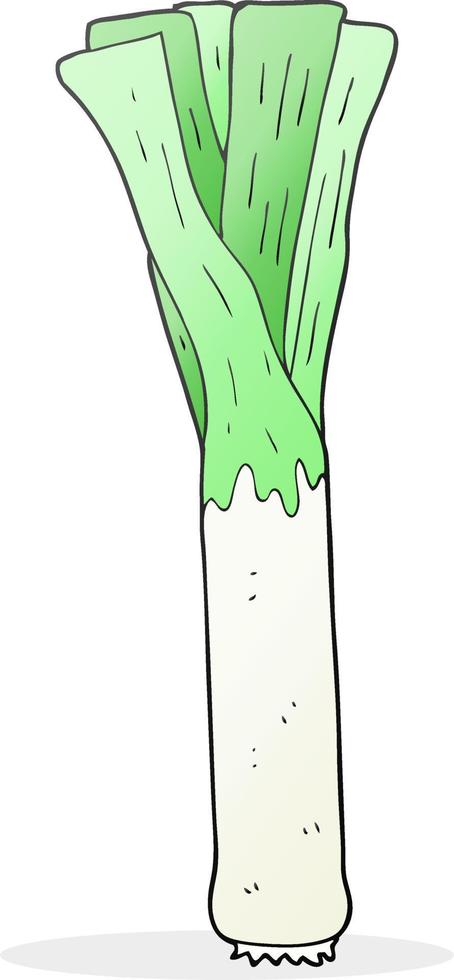 doodle cartoon leek vector