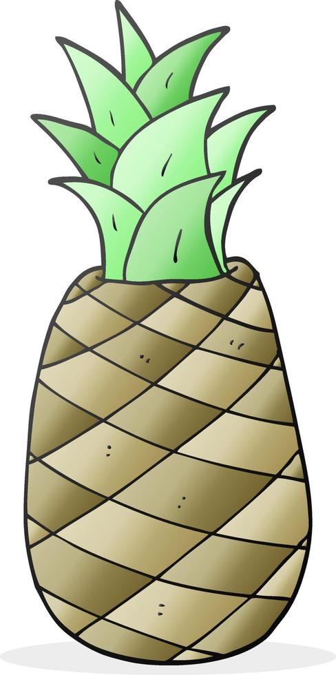 doodle cartoon pineapple vector