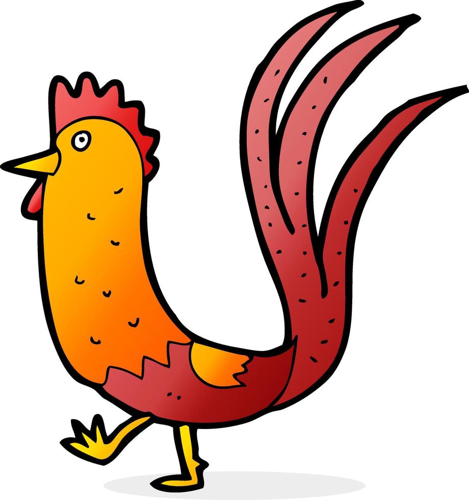 doodle character cartoon cockerel vector