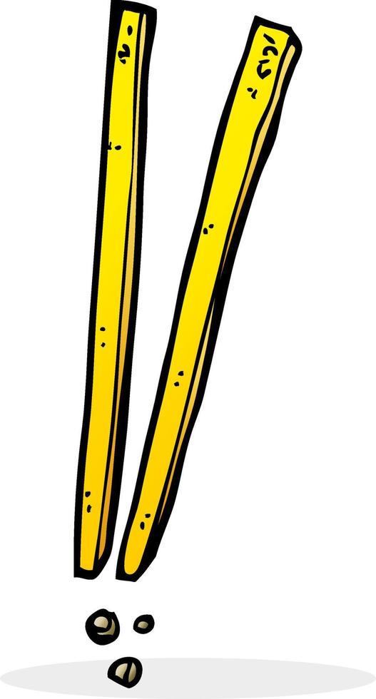 doodle cartoon chopsticks vector