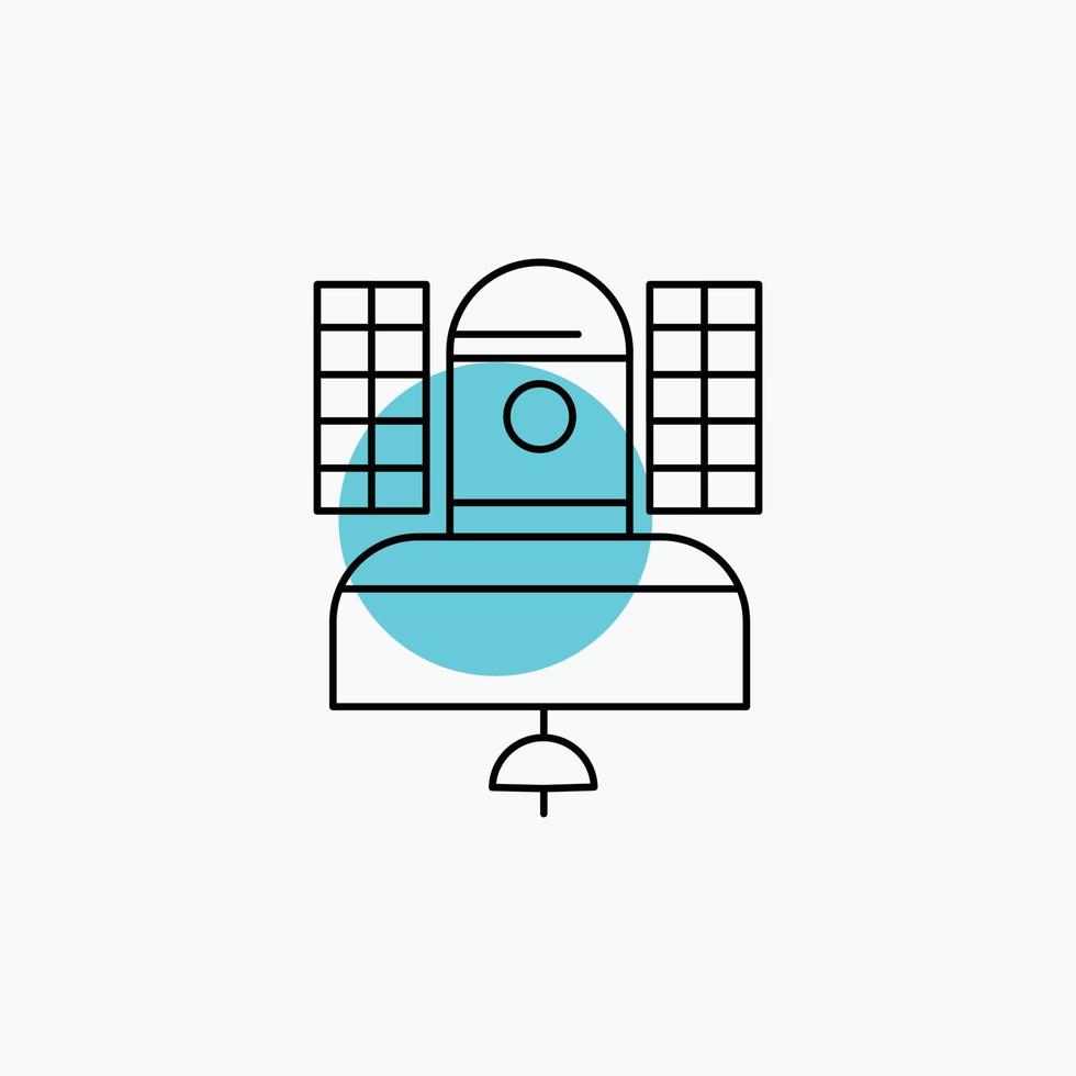 Satellite. broadcast. broadcasting. communication. telecommunication Line Icon vector