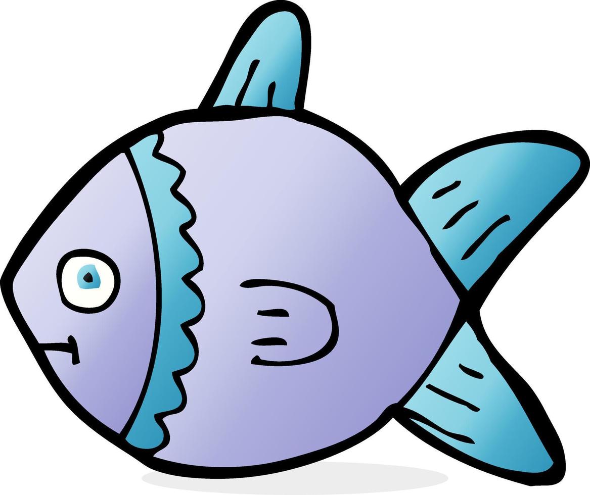 doodle character cartoon fish vector