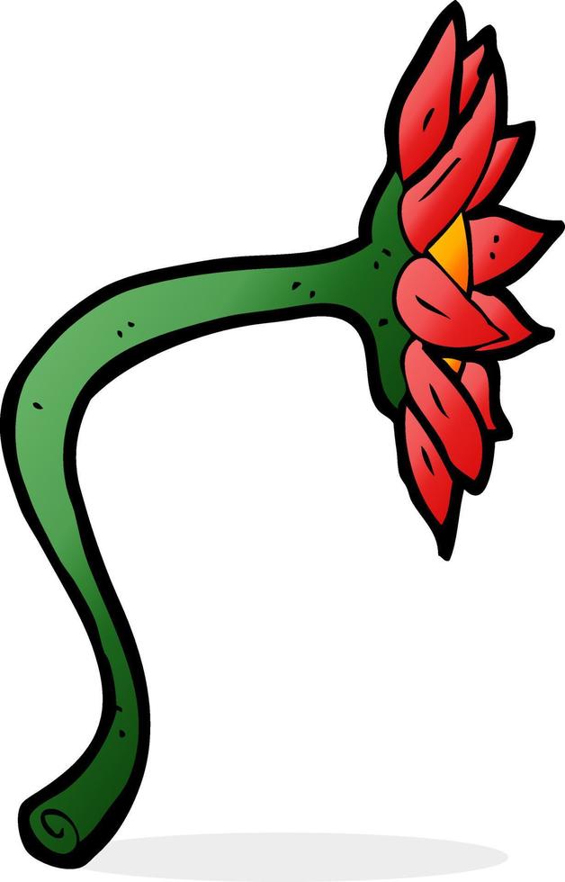 doodle cartoon flower vector