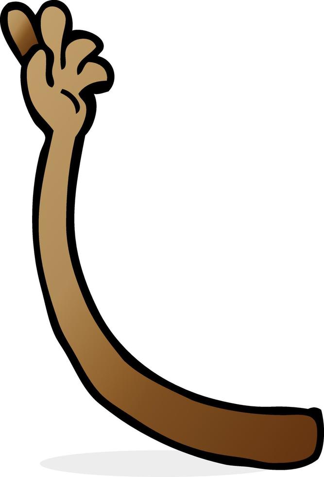 doodle cartoon arm vector