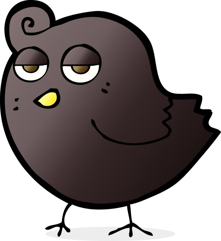 doodle character cartoon bird vector
