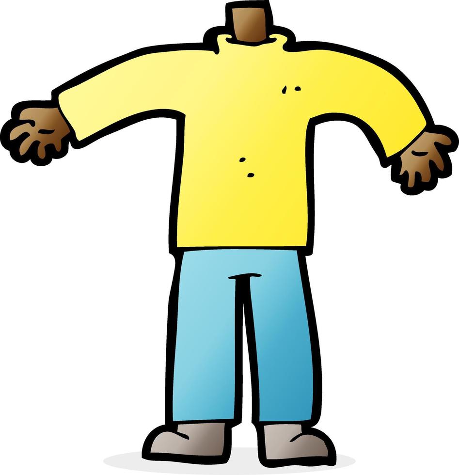 doodle character cartoon male body vector