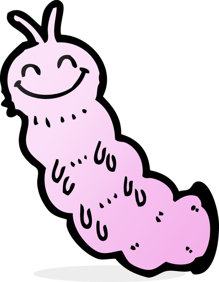 doodle character cartoon caterpillar vector