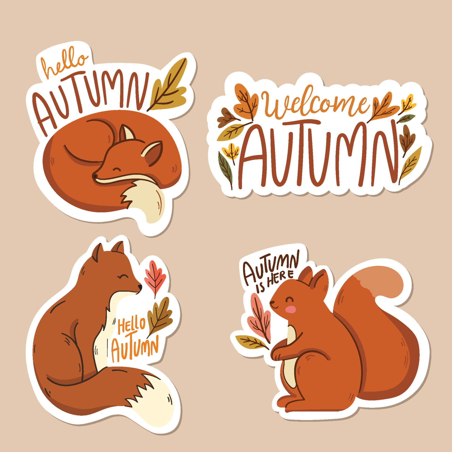 Cute Fox' Sticker