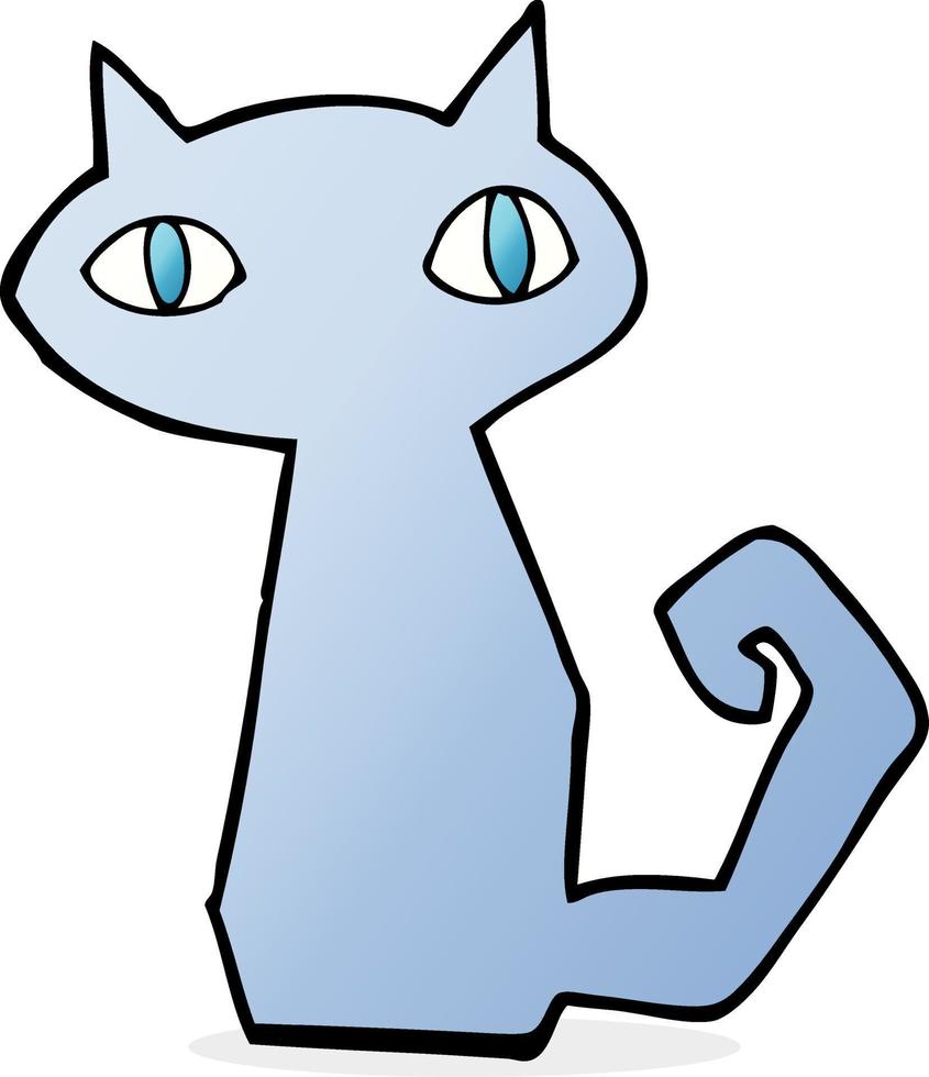 doodle character cartoon cat vector