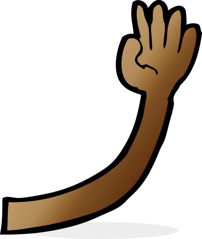 doodle cartoon arm vector